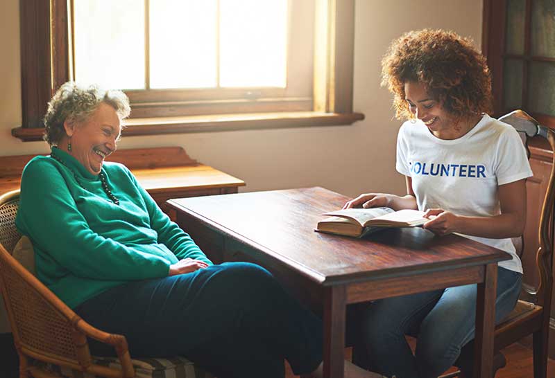 volunteer reading book