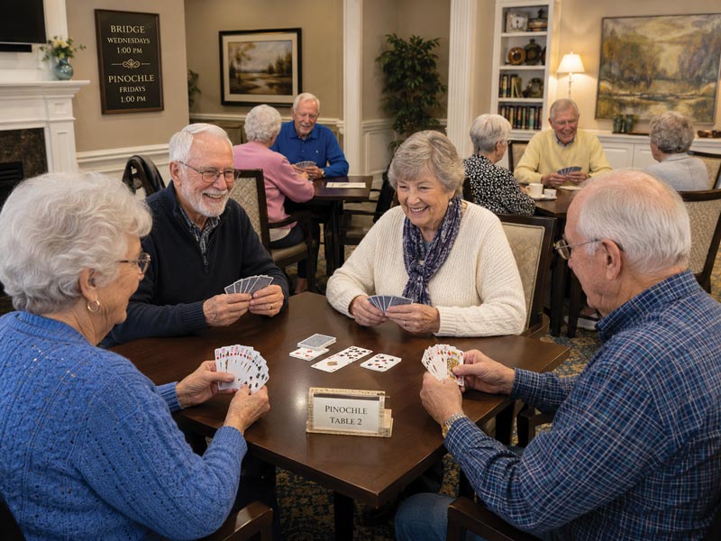 Senior Community Pinochle and Bridge Gathering